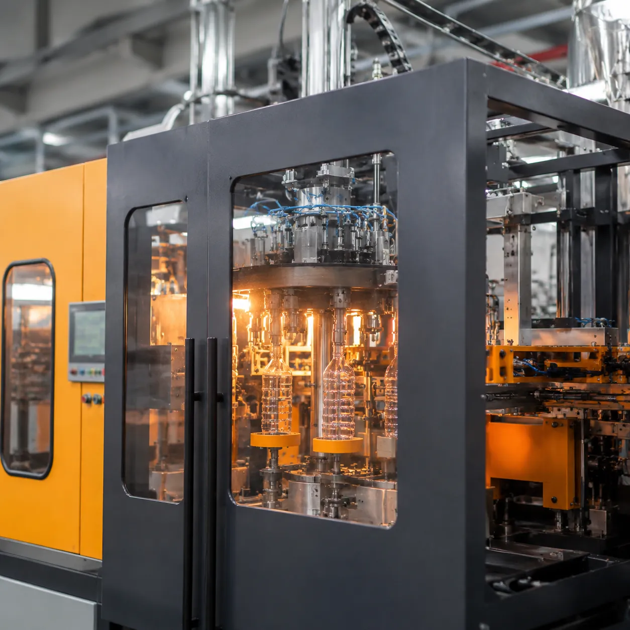 automatic pet stretch blow molding machine all-electric two-step PET bottle manufacturing line with multiple cavities