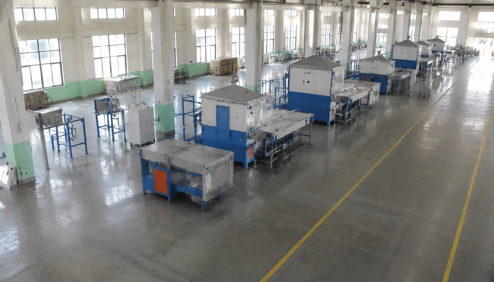 Automotive blow molding machine factory floor layout