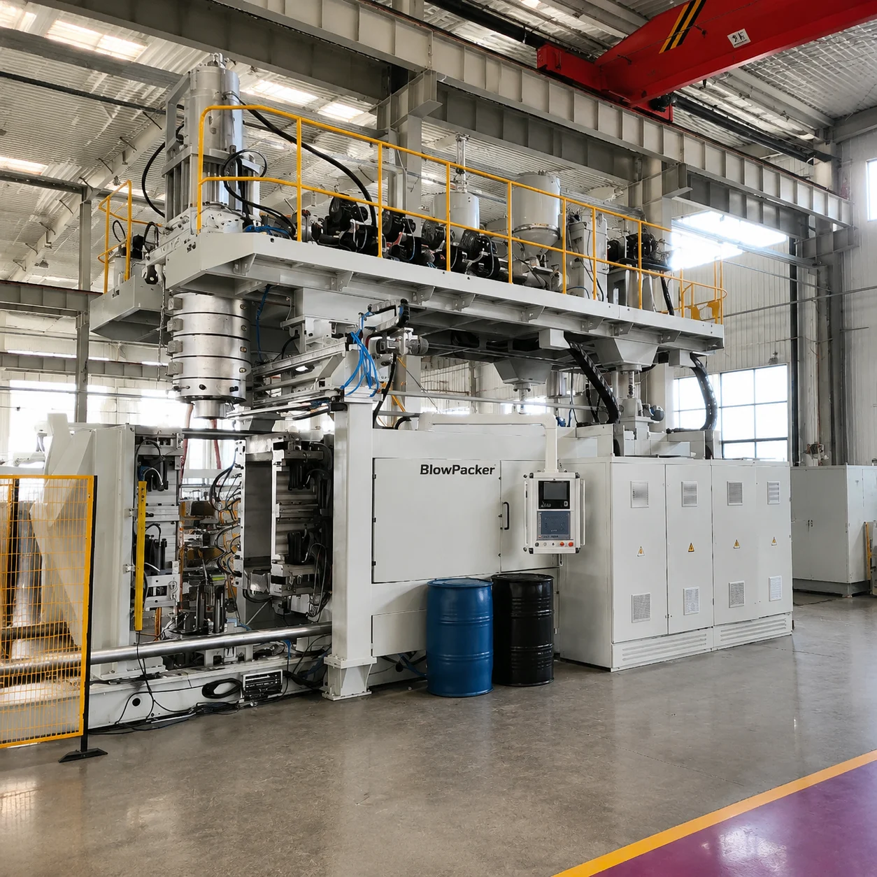 BlowPacker industrial blow molding machinery quality control and factory acceptance testing