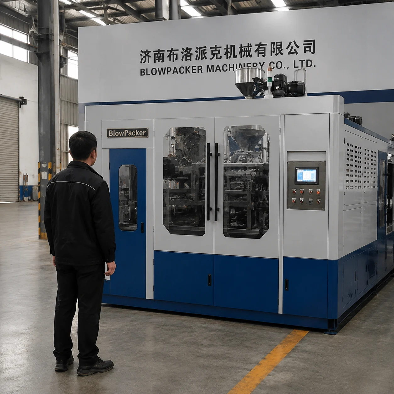 BlowPacker industrial blow molding plant factory acceptance testing and support team