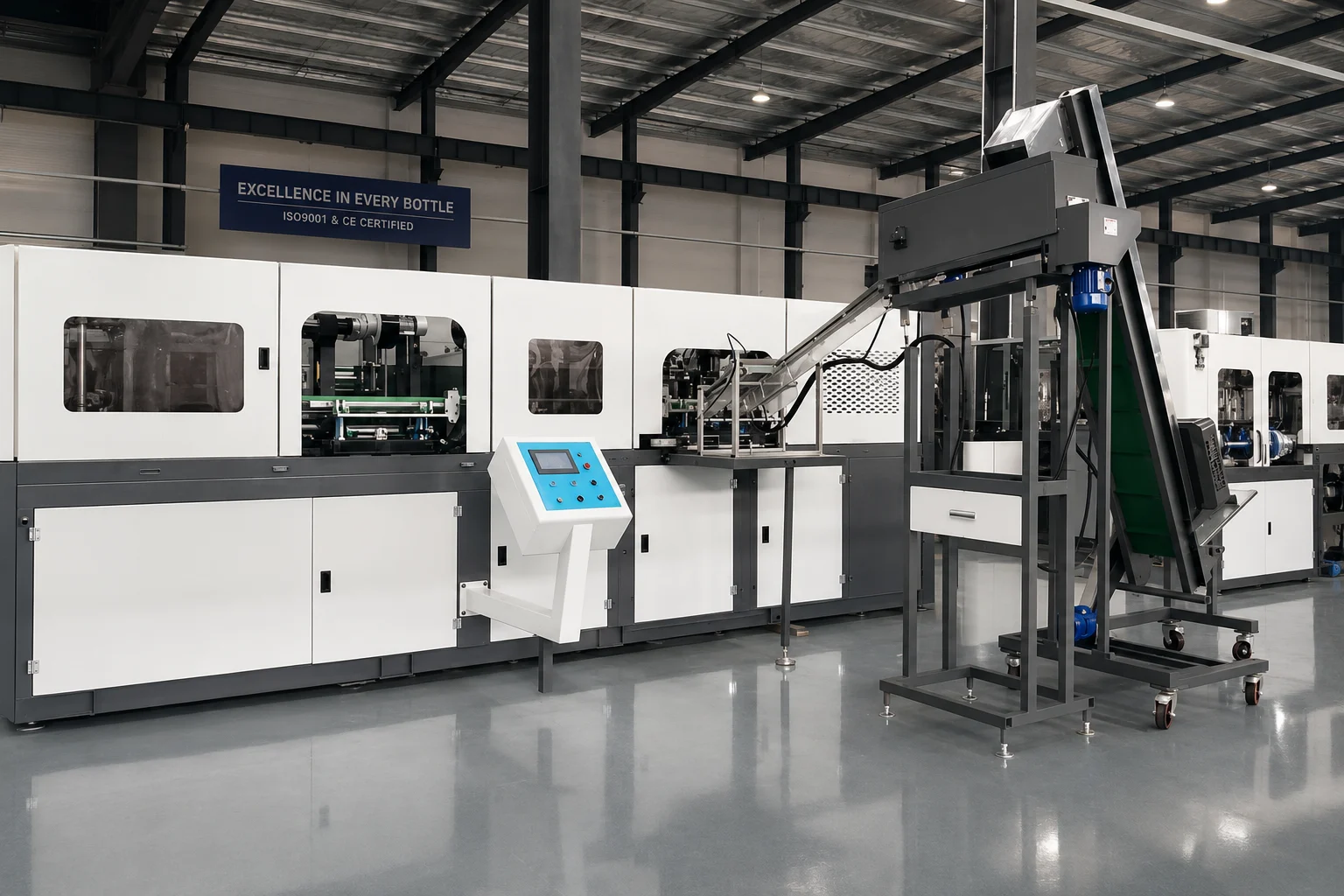 BlowPacker ISO9001 and CE certified blow molding machine production facility