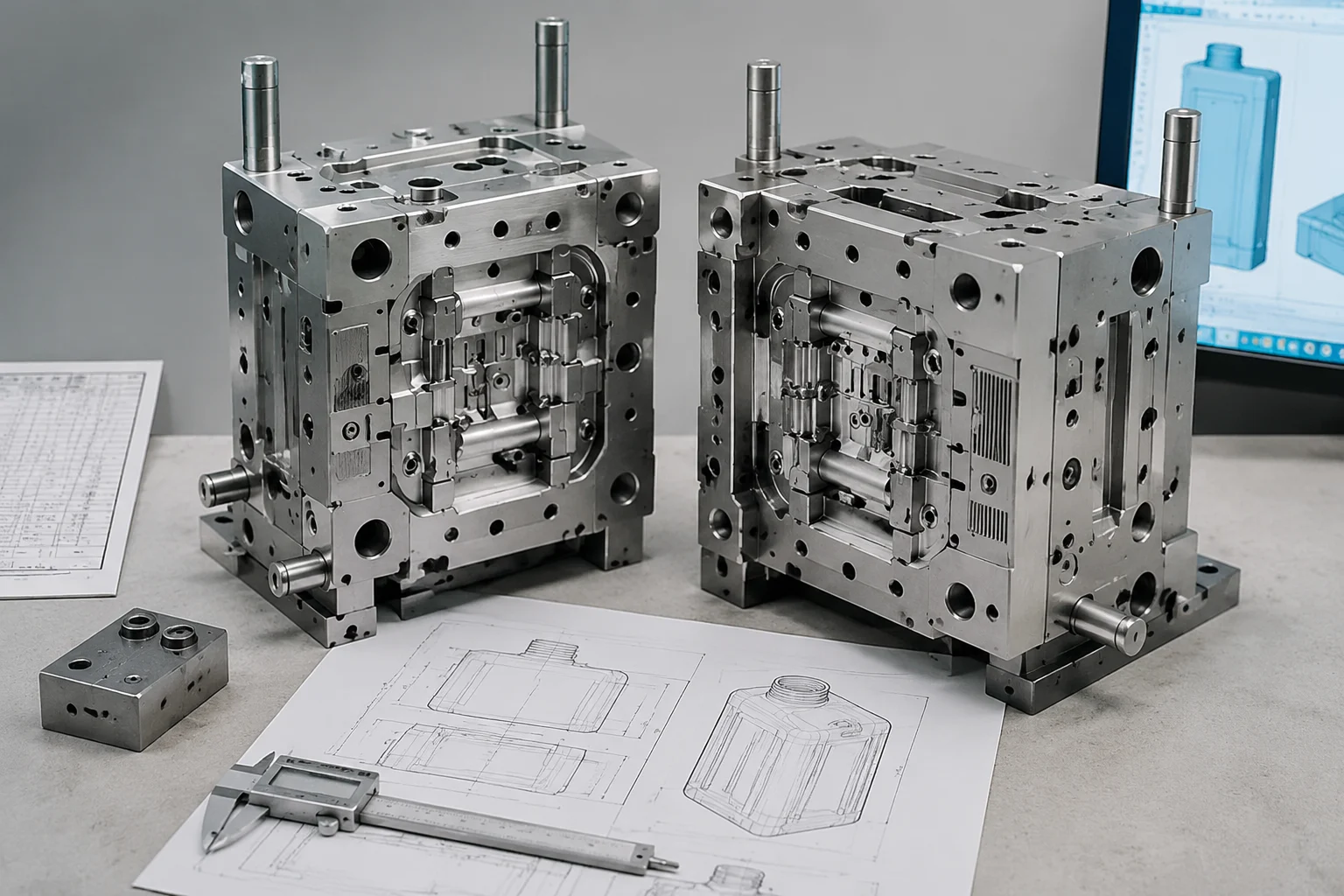 Engineering CAD layout optimization for custom blow molding parts