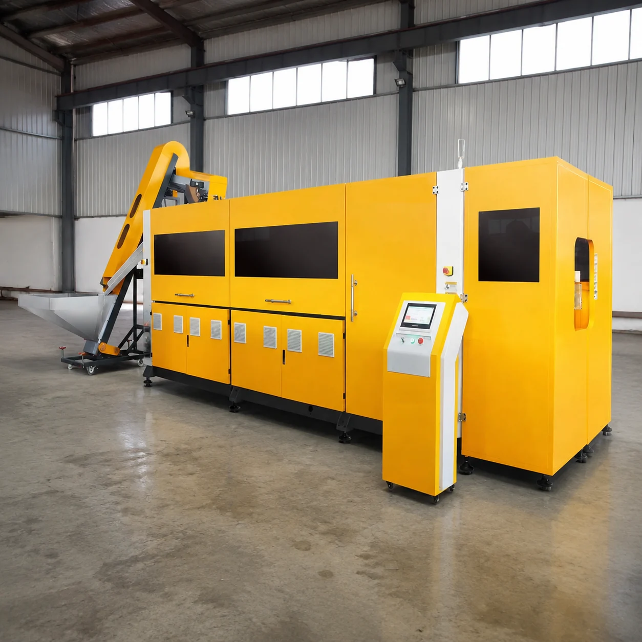 Industrial blow molding equipment application examples across packaging sectors