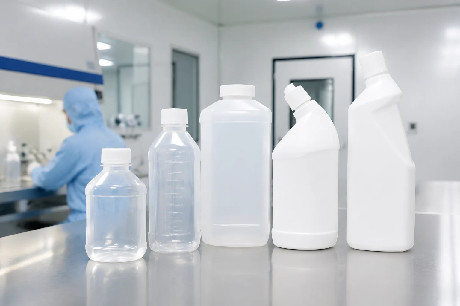 Medical blow molded parts in cleanroom environment