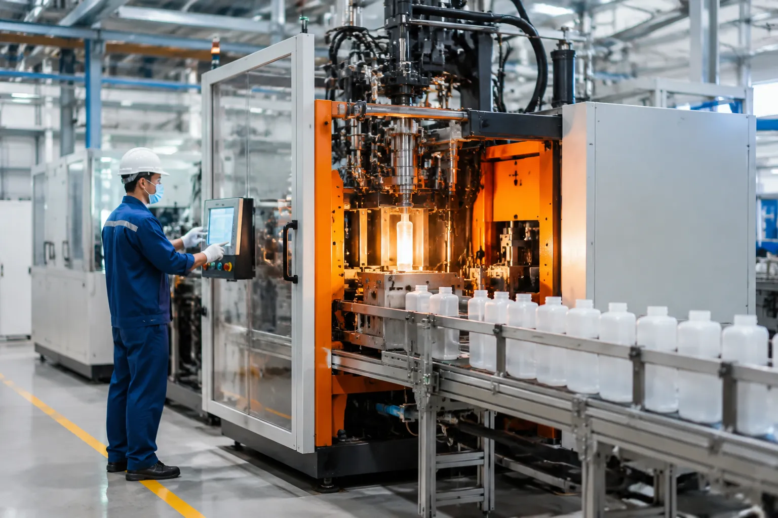 Automatic extrusion blow molding machine factory EBM production line