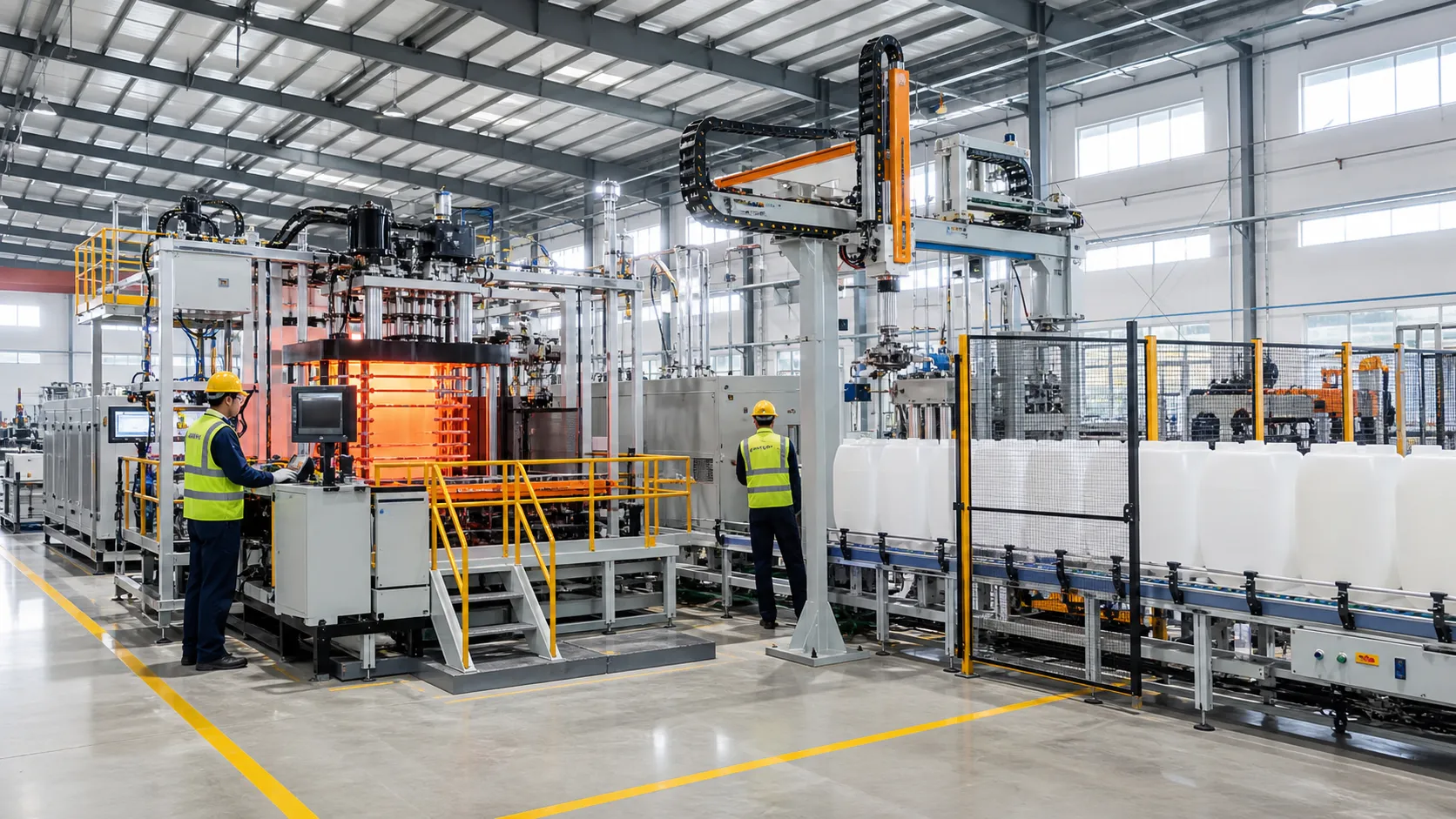 1000L Automatic Extrusion Blow Molding Machine Factory — IBC & Drum Line