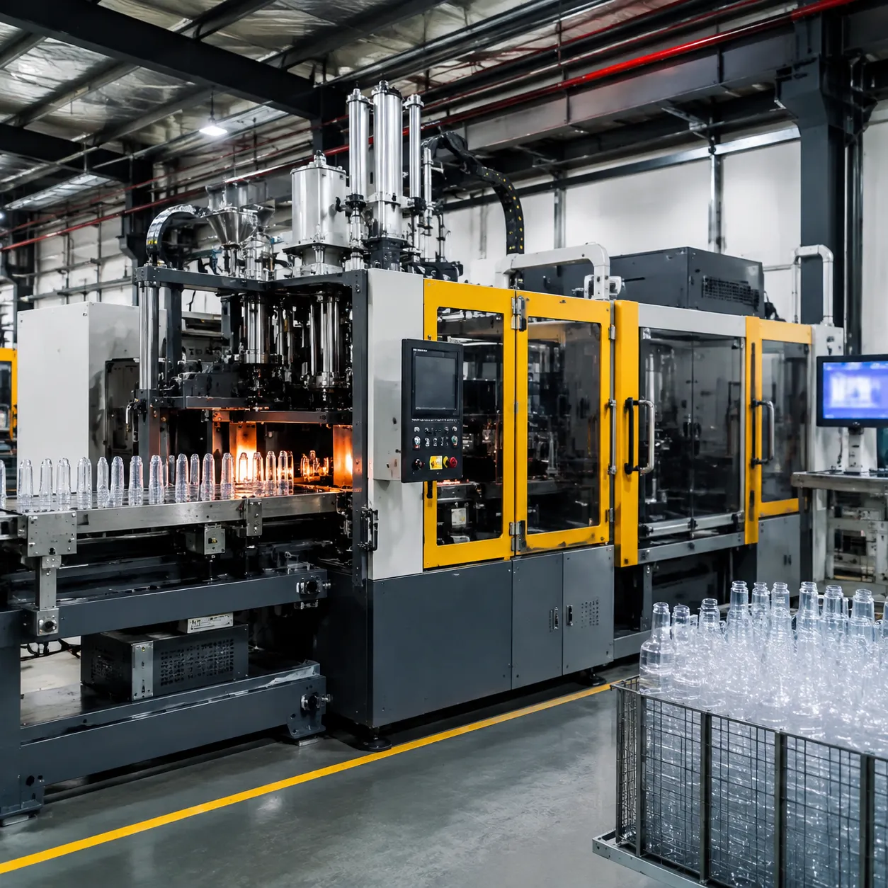 Automatic plastic bottle blow molding machine for high-speed PET production